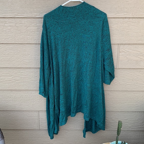 Catherine’s size 2X 22/24W green and black cardigan sweater - Picture 4 of 6